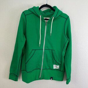 NWOT American Giant Womens Medium Green Zip Up Your Lucky Hoodie Jacket USA